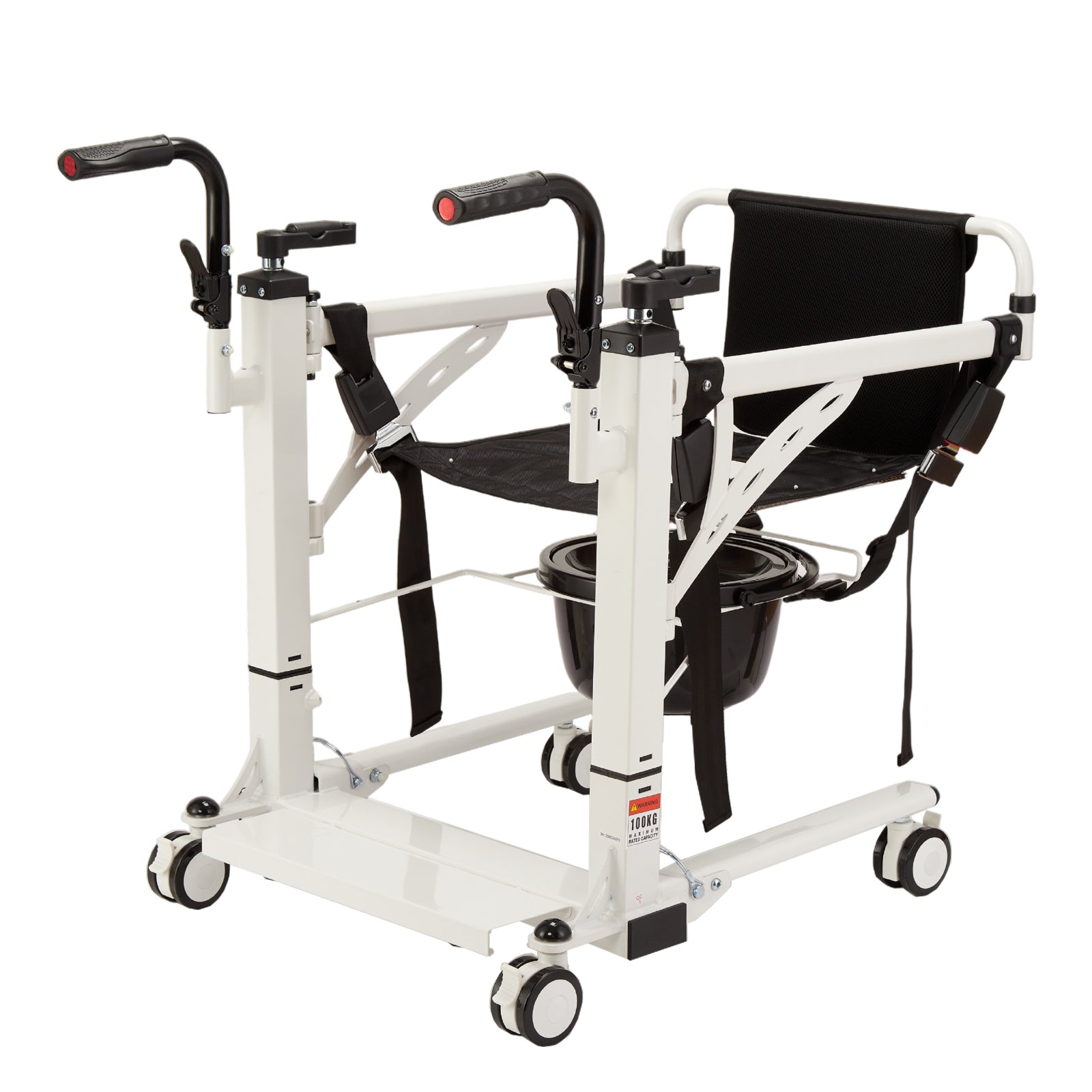 Garvee 4-in-1 Multi-Function Transfer Chair, Hydraulic Lift Mobility Solution, Shower Chair with 180° Split Seat, Portable Commode and Indoor Mobility System, Versatile Home Seating