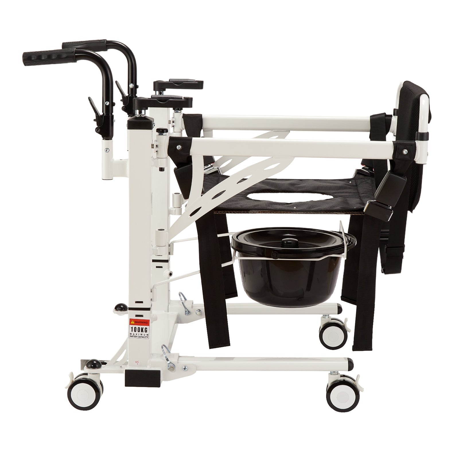 Garvee 4-in-1 Multi-Function Transfer Chair, Hydraulic Lift Mobility Solution, Shower Chair with 180° Split Seat, Portable Commode and Indoor Mobility System, Versatile Home Seating